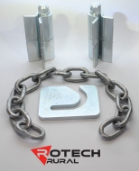 16mm Weld-On Hinges, 6mm Chain & 6mm Chain Latch Plate Kit for Sheep Gates